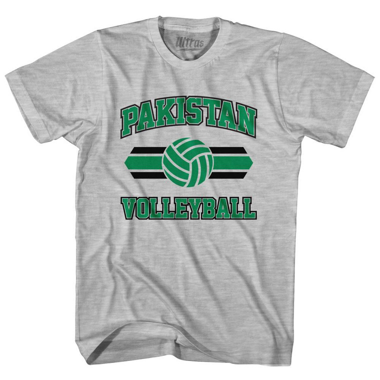 Pakistan 90's Volleyball Team Cotton Adult T-Shirt - Grey Heather