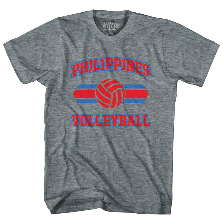 Philippines 90's Volleyball Team Tri-Blend Adult T-shirt - Athletic Grey