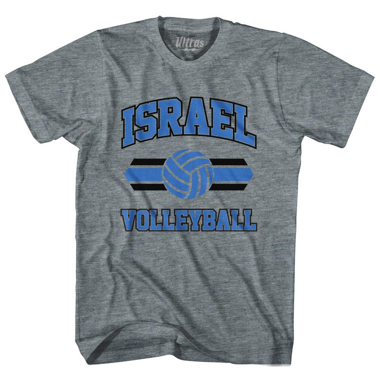 Israel 90's Volleyball Team Tri-Blend Adult T-shirt - Athletic Grey