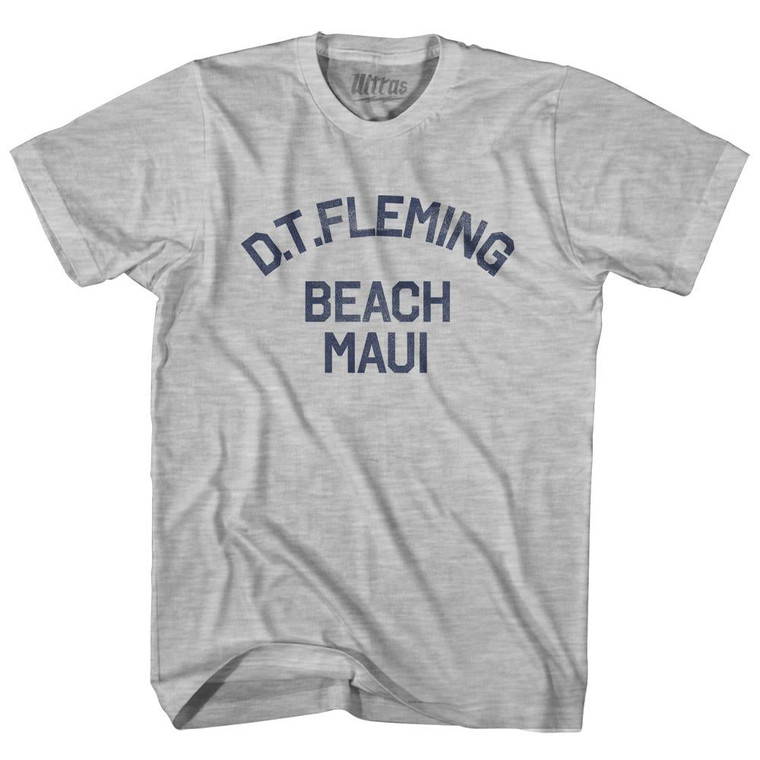 D.T.Fleming Beach Maui Womens Cotton Junior Cut Vintage T-Shirt - Grey Heather