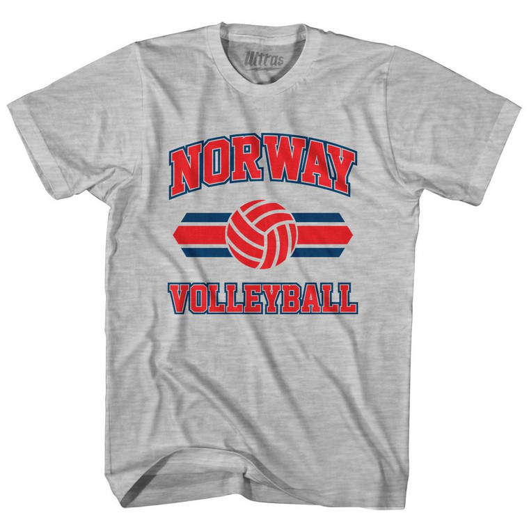 Norway 90's Volleyball Team Cotton Adult T-Shirt - Grey Heather