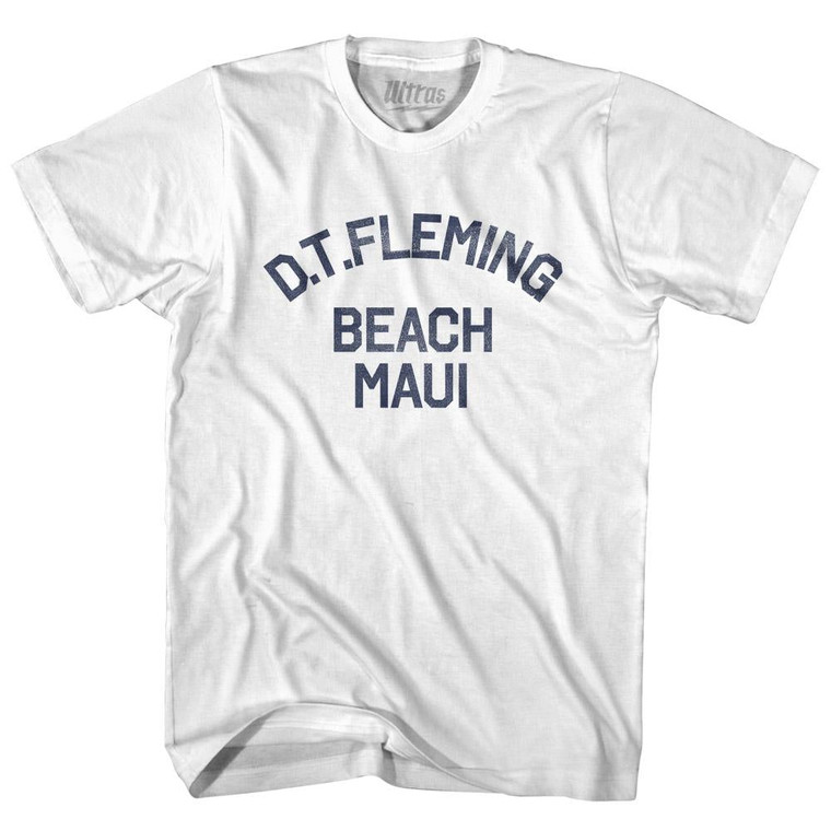 D.T.Fleming Beach Maui Womens Cotton Junior Cut Vintage T-shirt - White