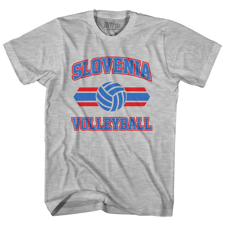 Slovenia 90's Volleyball Team Cotton Adult T-Shirt - Grey Heather