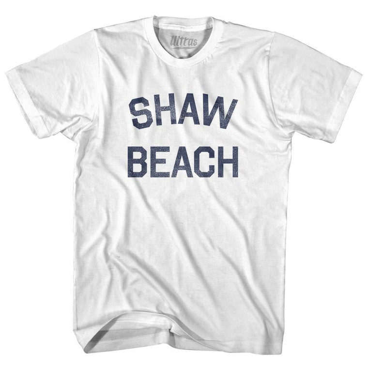 West Virginia Shaw Beach Womens Cotton Junior Cut Vintage T-shirt - White