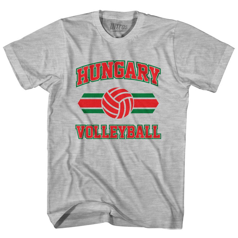 Hungary 90's Volleyball Team Cotton Adult T-Shirt - Grey Heather
