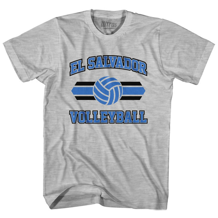 El Salvador 90's Volleyball Team Cotton Adult T-Shirt - Grey Heather