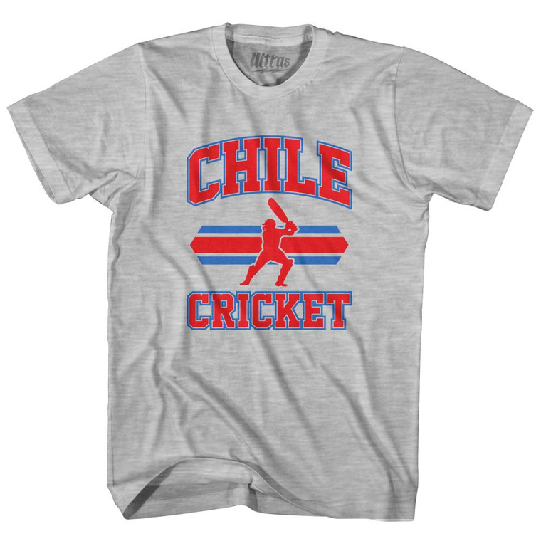 Chile 90's Cricket Team Cotton Adult T-Shirt - Grey Heather