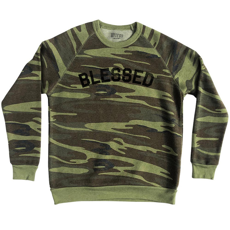 Blessed Adult Tri-Blend Sweatshirt - Camo