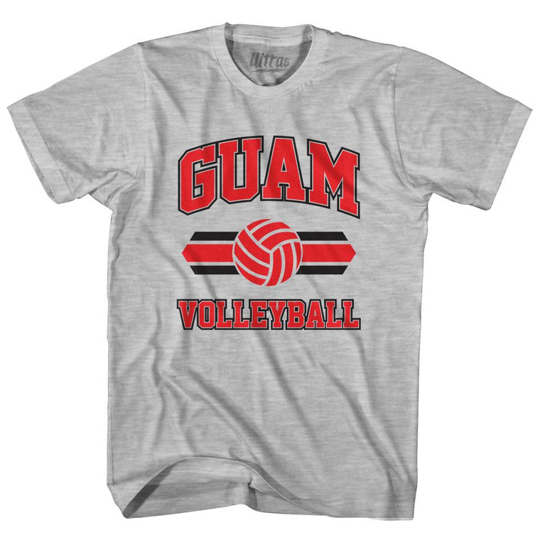 Guam 90's Volleyball Team Cotton Adult T-Shirt - Grey Heather