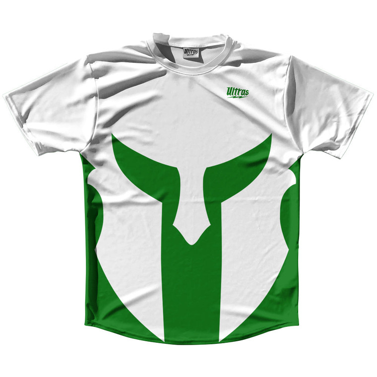 Spartan Running Shirt Track Cross Made In USA - White And Green Kelly