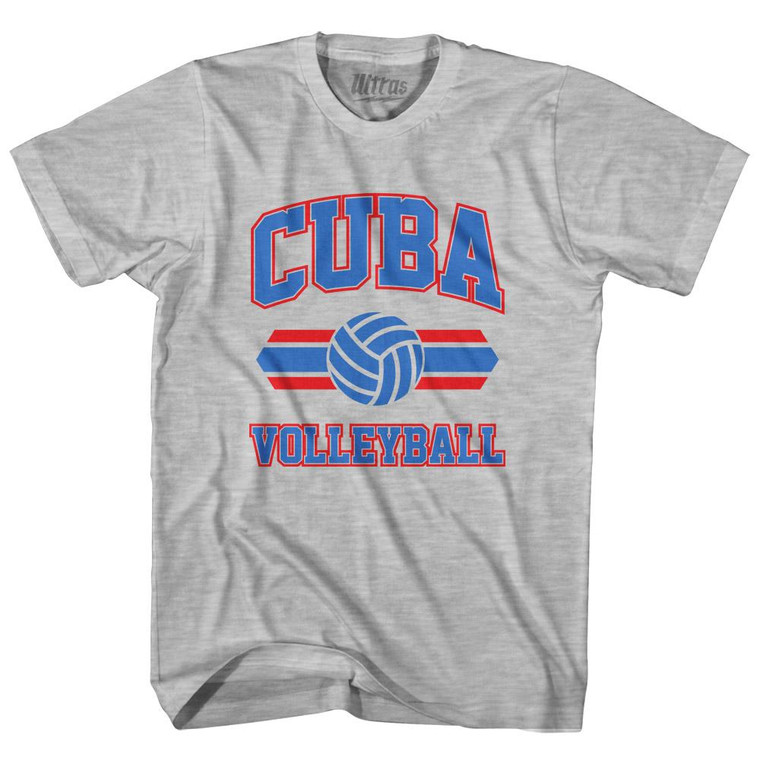 Cuba 90's Volleyball Team Cotton Adult T-Shirt - Grey Heather