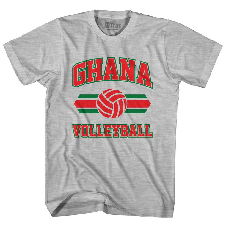 Ghana 90's Volleyball Team Cotton Adult T-Shirt - Grey Heather