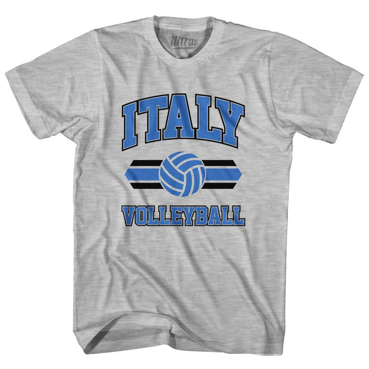 Italy 90's Volleyball Team Cotton Adult T-Shirt - Grey Heather