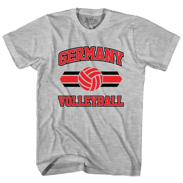 Germany 90's Volleyball Team Cotton Adult T-Shirt - Grey Heather