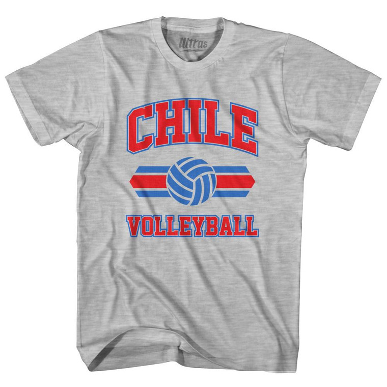 Chile 90's Volleyball Team Cotton Adult T-Shirt - Grey Heather