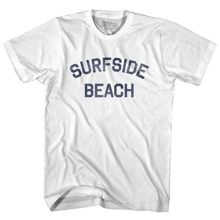 South Carolina Surfside Beach Womens Cotton Junior Cut Vintage T-shirt - White