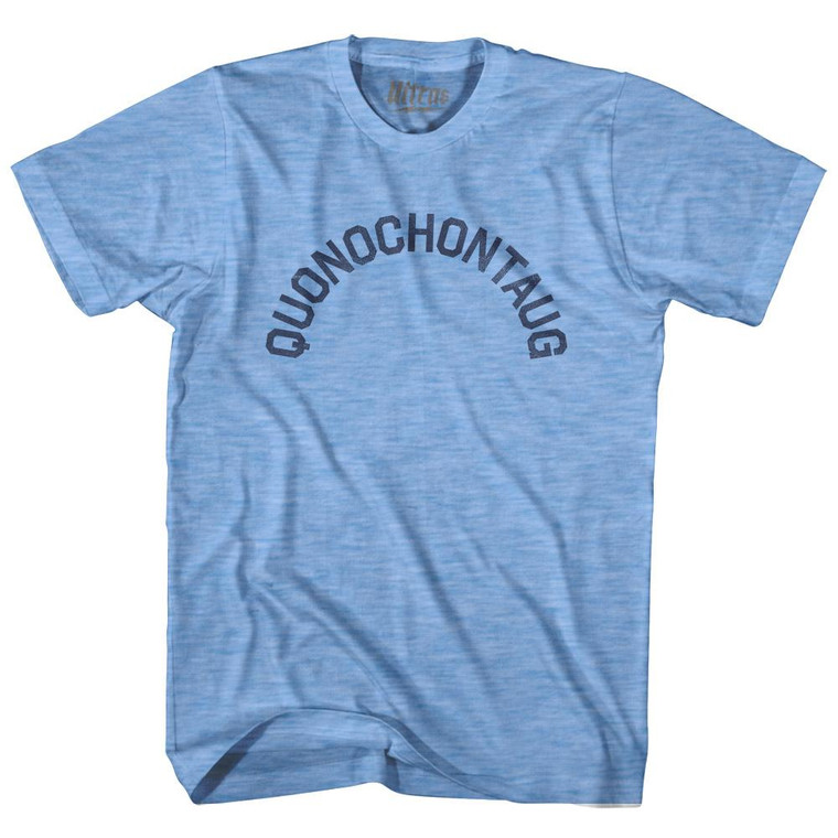 Rhode Island Quonochontaug Adult Tri-Blend Vintage T-Shirt - Athletic Blue