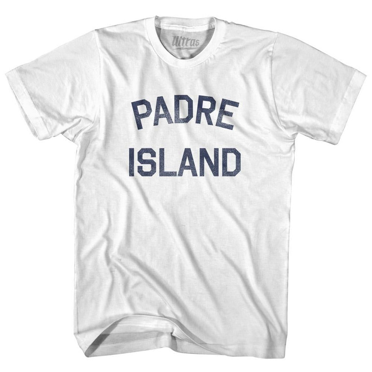 Texas Padre Island Womens Cotton Junior Cut Vintage T-shirt - White