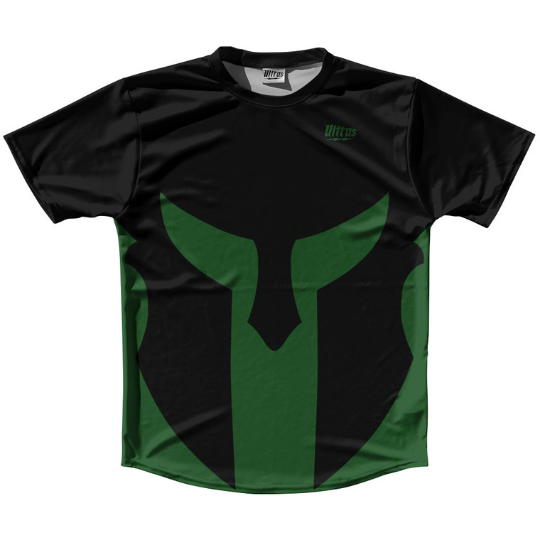 Spartan Running Shirt Track Cross Made In USA - Black And Green Hunter