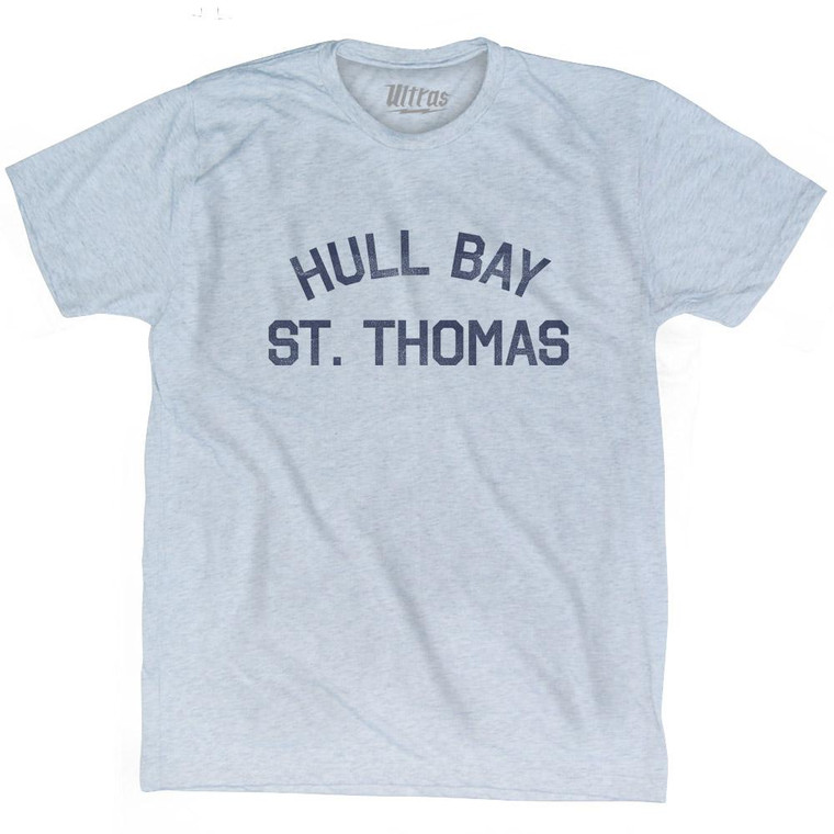 U.S. Virgin Islands Hull Bay, U.S. Virgin Islands, St. Thomas Adult Tri-Blend Vintage T-Shirt - Athletic White