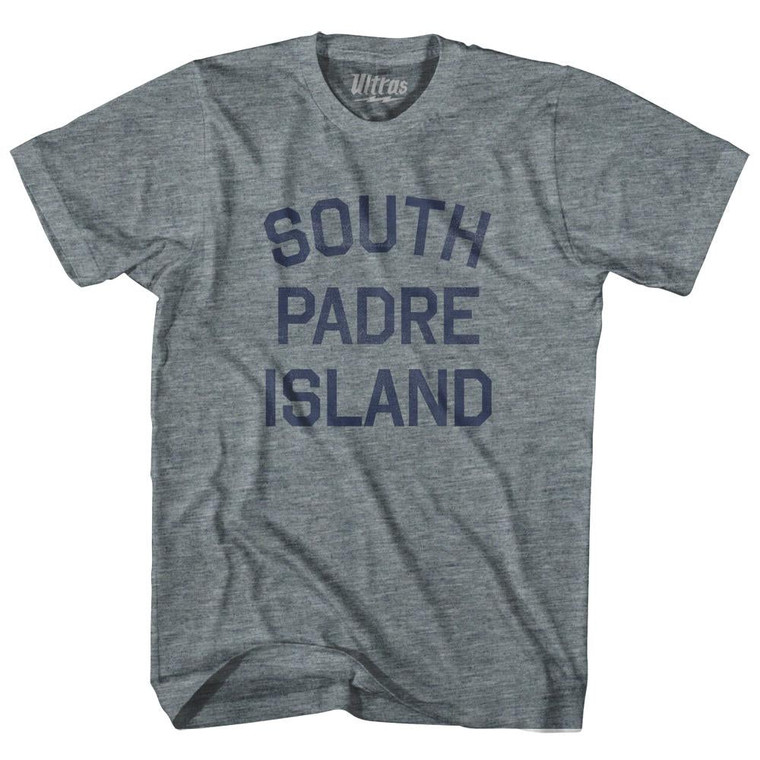 Texas South Padre Island Womens Tri-Blend Junior Cut Vintage T-shirt - Athletic Grey
