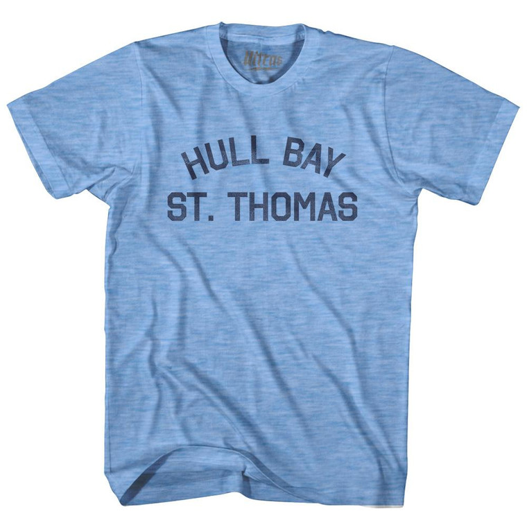 U.S. Virgin Islands Hull Bay, U.S. Virgin Islands, St. Thomas Adult Tri-Blend Vintage T-Shirt - Athletic Blue