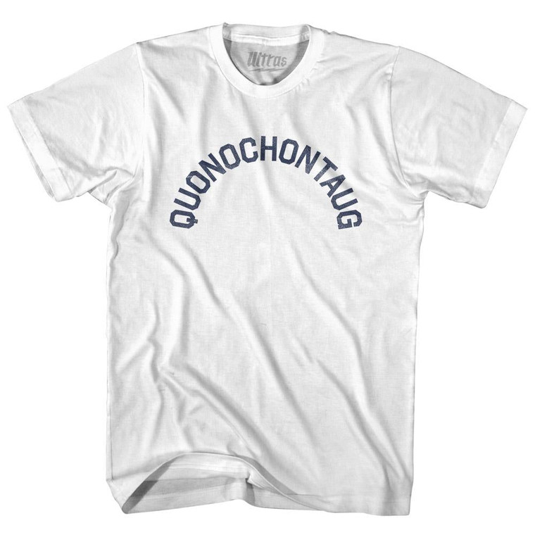 Rhode Island Quonochontaug Womens Cotton Junior Cut Vintage T-shirt - White