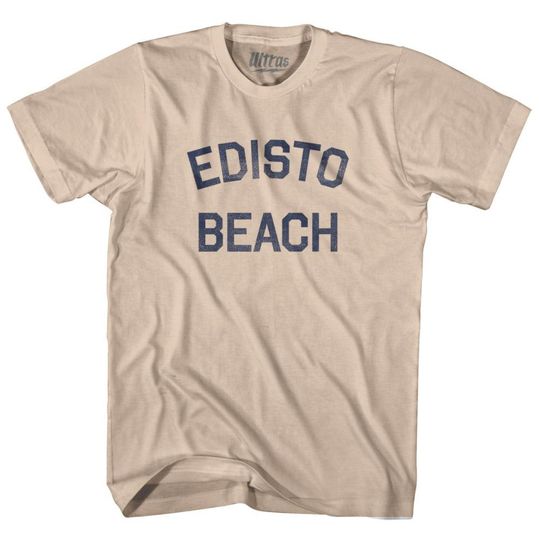 South Carolina Edisto Beach Adult Cotton Vintage T-Shirt - Creme
