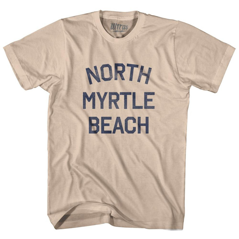 South Carolina North Myrtle Beach Adult Cotton Vintage T-Shirt - Creme