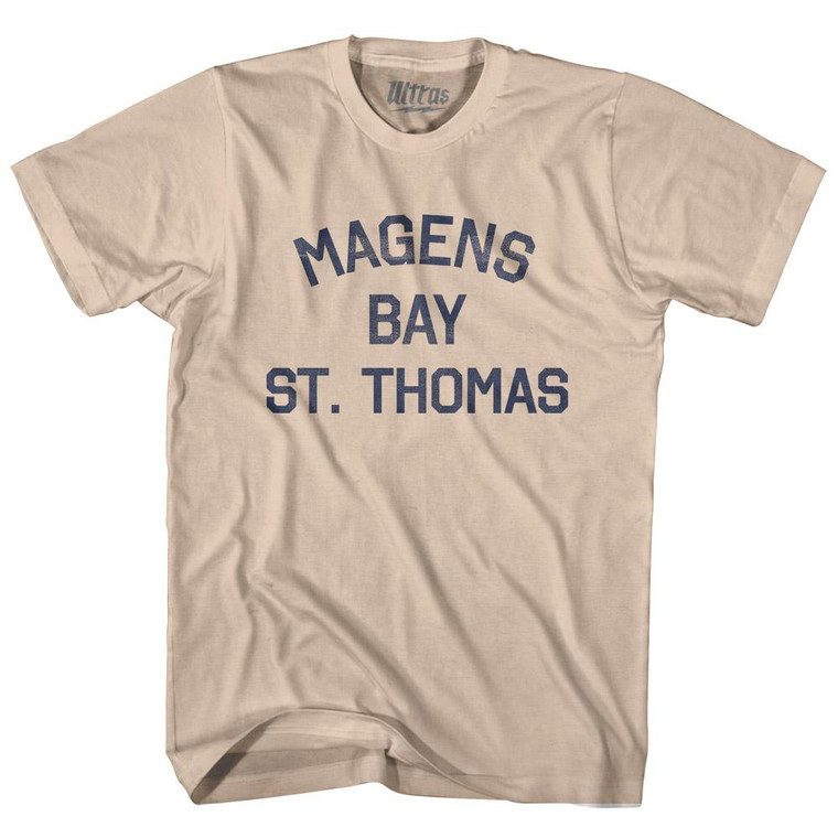 U.S. Virgin Islands Magens Bay, St. Thomas Adult Cotton Vintage T-Shirt - Creme