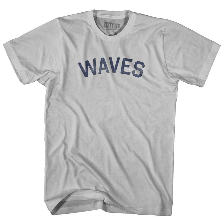 North Carolina Waves Adult Cotton Vintage T-Shirt - Cool Grey