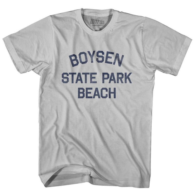 Wyoming Boysen State Park Beach Adult Cotton Vintage T-Shirt - Cool Grey