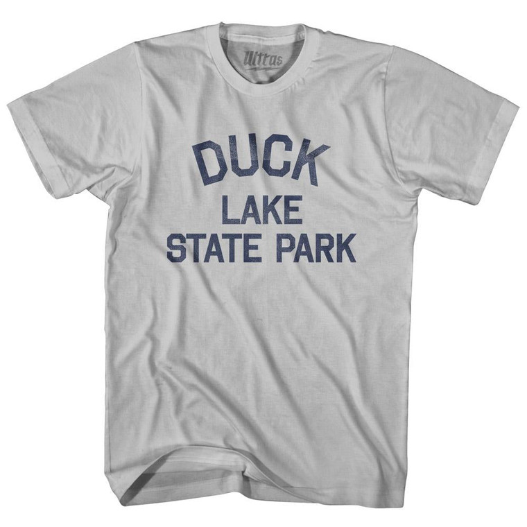 Michigan Duck Lake State Park Adult Cotton Vintage T-Shirt - Cool Grey