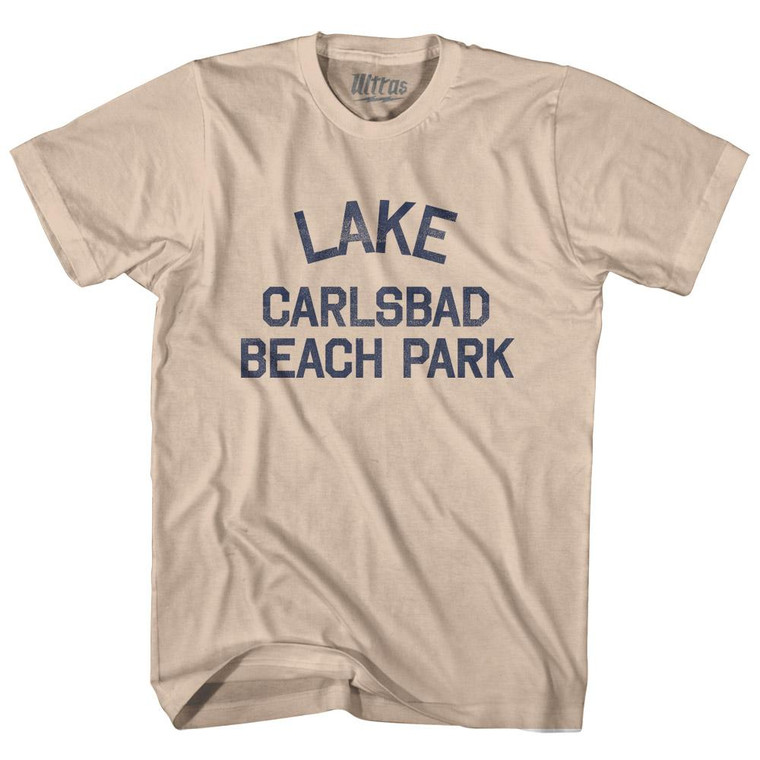 New Mexico Lake Carlsbad Beach Park Adult Cotton Vintage T-Shirt - Creme