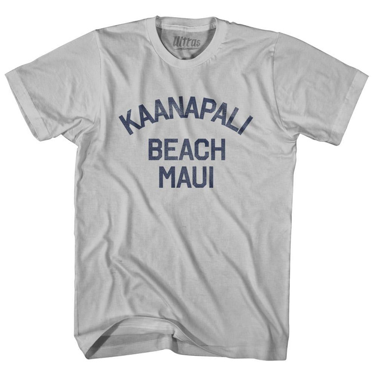 Hawaii Kaanapali Beach Maui Adult Cotton Vintage T-Shirt - Cool Grey