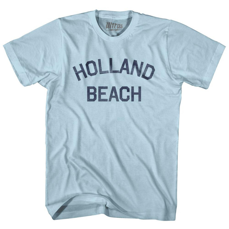 Michigan Holland Beach Adult Cotton Vintage T-Shirt - Light Blue