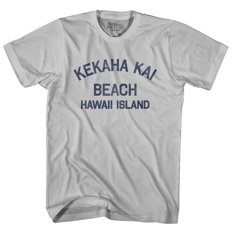 Hawaii Kekaha Kai Beach Hawaii Island Adult Cotton Vintage T-Shirt - Cool Grey