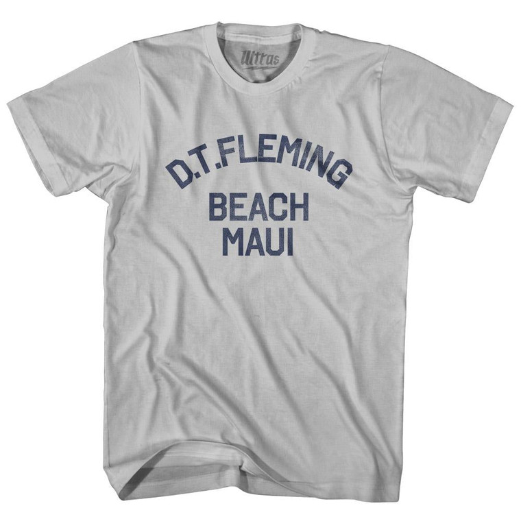 D.T.Fleming Beach Maui Adult Cotton Vintage T-Shirt - Cool Grey
