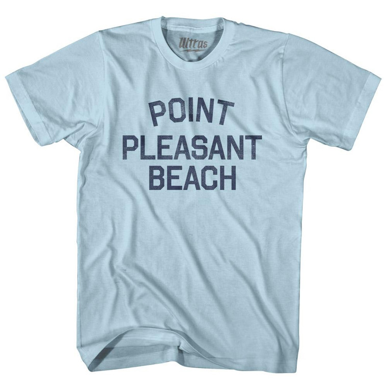 New Jersey Point Pleasant Beach Adult Cotton Vintage T-Shirt - Light Blue