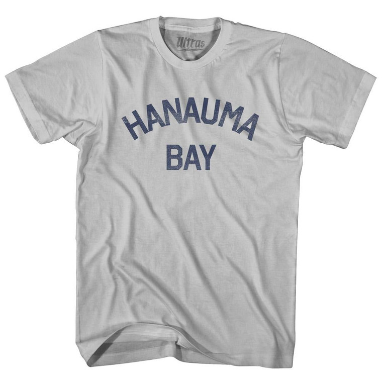 Hawaii Hanauma Bay Adult Cotton Vintage T-Shirt - Cool Grey