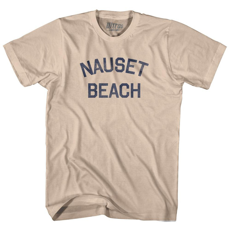 Massachusetts Nauset Beach Adult Cotton Vintage T-Shirt - Creme