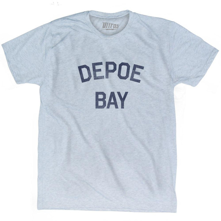 Oregon Depoe Bay Adult Tri-Blend Vintage T-Shirt - Athletic White