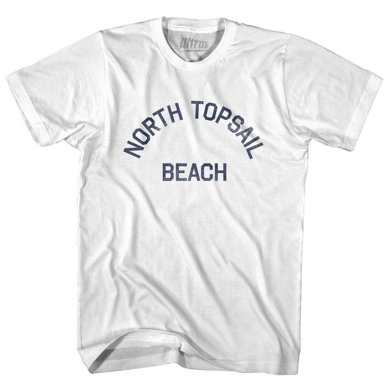 North Carolina North Topsail Beach Womens Cotton Junior Cut Vintage T-shirt - White