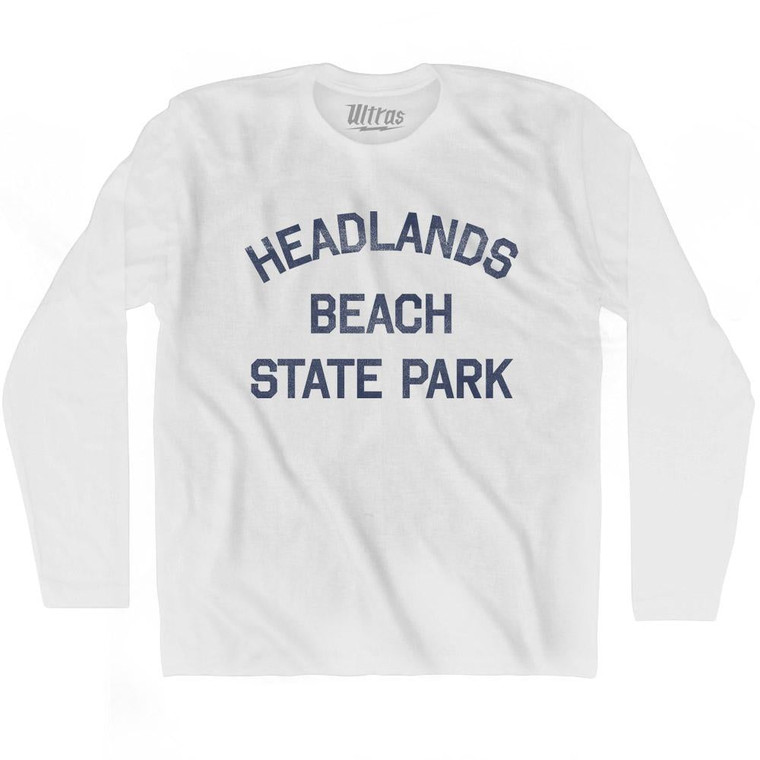 Ohio Headlands Beach State Park Adult Cotton Long Sleeve Vintage T-shirt - White