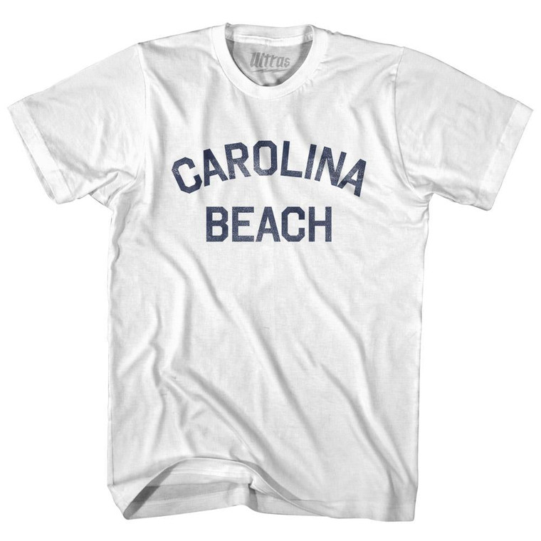 North Carolina Carolina Beach Womens Cotton Junior Cut Vintage T-shirt - White