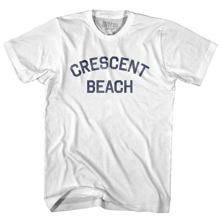 South Carolina Crescent Beach Adult Cotton Vintage T-shirt - White