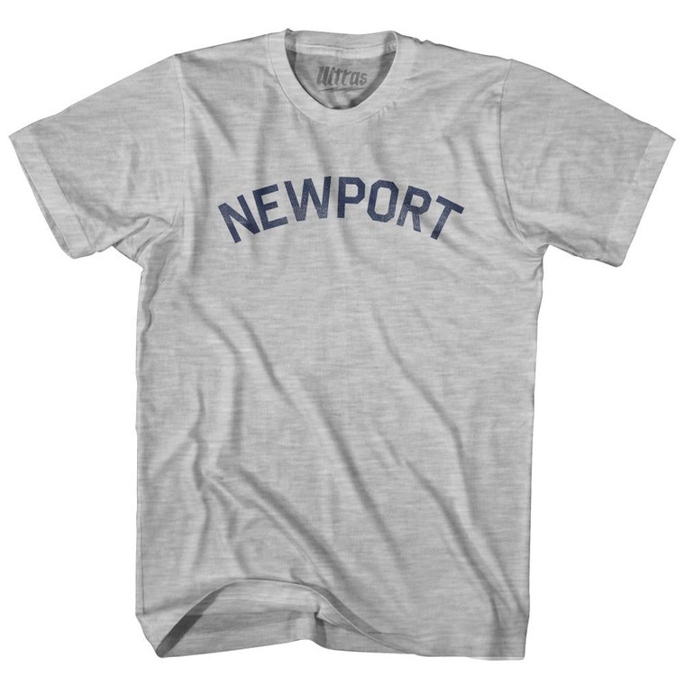 Newport Adult Cotton Vintage T-Shirt - Grey Heather