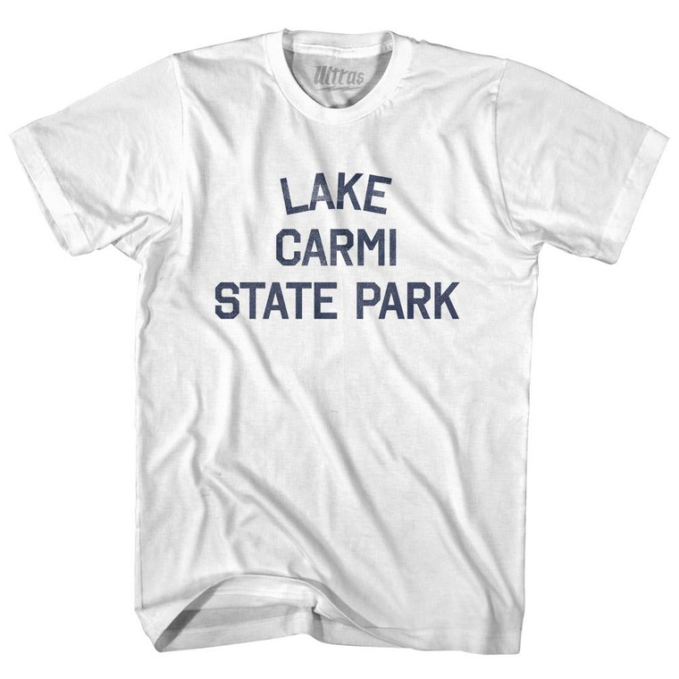 Vermont Lake Carmi State Park Adult Cotton Vintage T-shirt - White