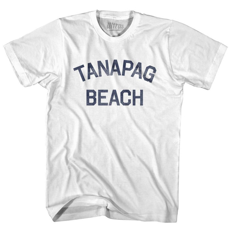 Northern Mariana Islands Tanapag Beach Adult Cotton Vintage T-shirt - White