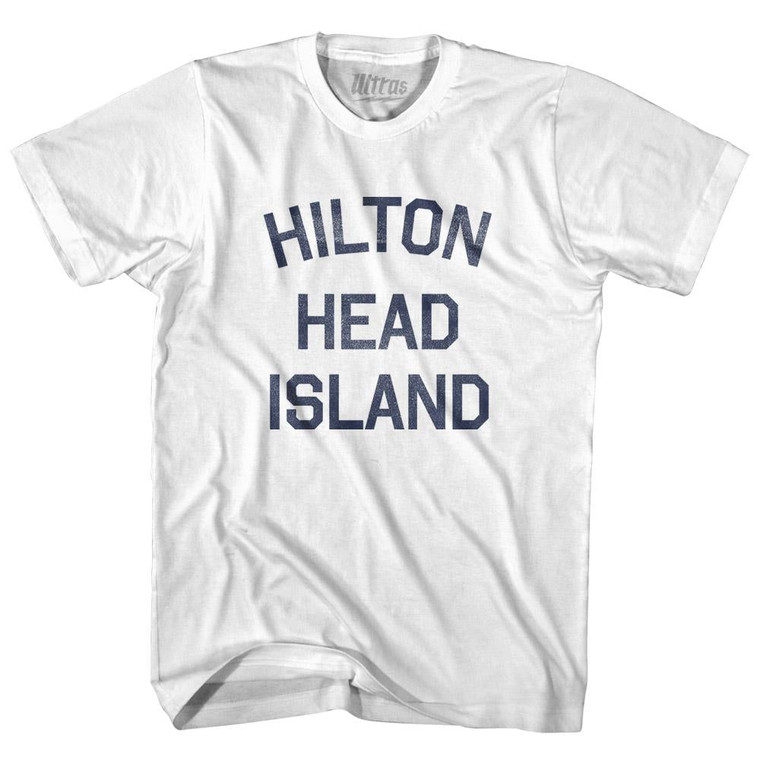 South Carolina Hilton Head Island Adult Cotton Vintage T-shirt - White